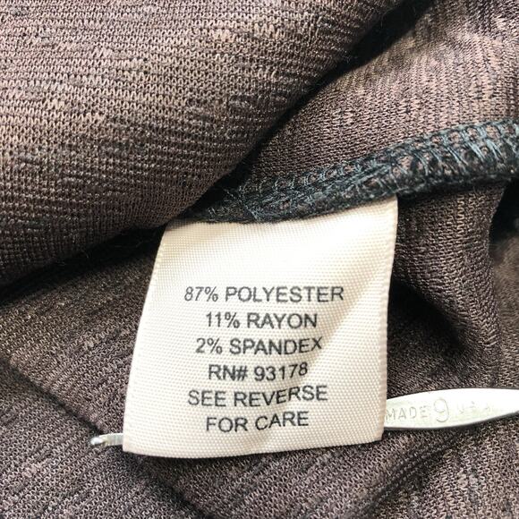 Philosophy Blouson Dress Womens Size M Wine Black Knit Sleeveless Casual Zip - Picture 6 of 7